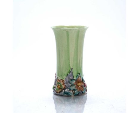 Clarice Cliff (1899-1972) 'My Garden' tall vase with flaring rim, marked to the base, 15.5cm highCondition report: Overall sm