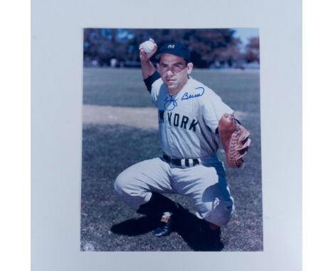 Signed photo of New York Yankees baseball catcher, Yogi Berra. Certificate of Authenticity included from PTC Sports Cards &am