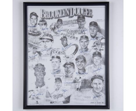 Celebrate the legendary 1955 World Series champions with this limited edition framed piece #205 of 300 signed by artist James