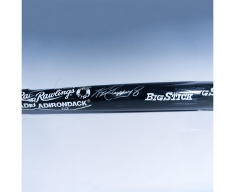This is a black Big Stick Adirondack model #212B baseball bat signed in silver by Ken Griffey Jr. This item comes in a plasti