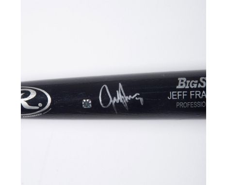 This is a black Big Stick Jeff Francoeur professional model baseball bat signed in silver by Jeff Francoeur. Dimensions: 33"L