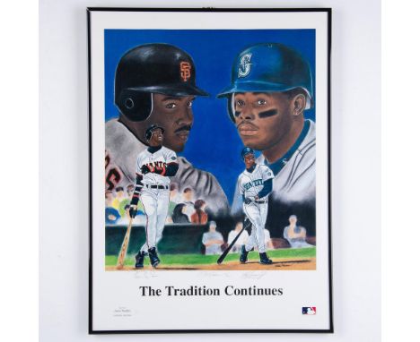 This player and artist pencil signed lithograph entitled The Tradition Continues commemorates the next generation of MLB grea