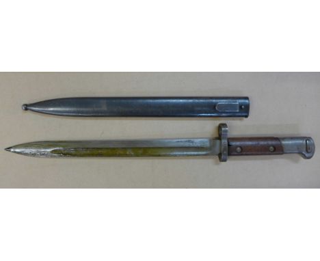 A Czech VZ24 bayonet and scabbard