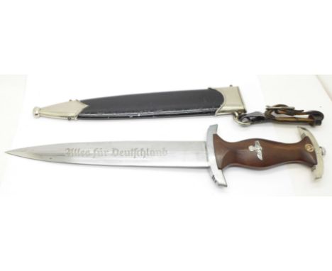 A German WWII SA dagger and scabbard, Carl Eickhorn, Solingen