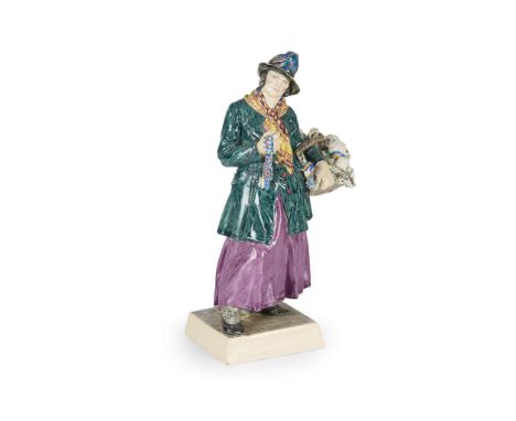 CHARLES VYSE (1882-1971) 'THE PEDLAR', CHELSEA POTTERY FIGURE, 1926 painted and glazed pottery, CV/ CHELSEA/ 1926 27.5cm hig