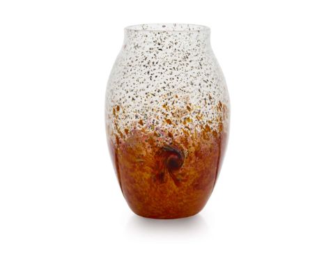  JOHN MONCRIEFF LTD., PERTH 'MONART' VASE, CIRCA 1930 glass with mica inclusions, model MF V 25cm high   