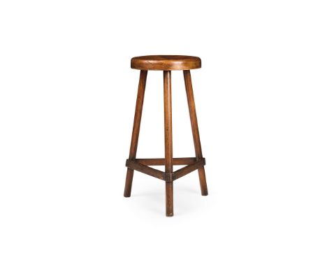  CHARLES RENNIE MACKINTOSH (1868-1928) HIGH STOOL, CIRCA 1894 stained beech 33cm diameter, 69cm high  Literature: Billcliffe 