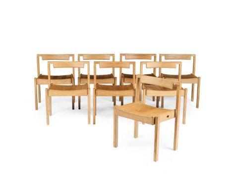  RICHARD (DICK) DREW RUSSELL (1903-1981) FOR GORDON RUSSELL LTD. SET OF EIGHT 'COVENTRY CATHEDRAL' STACKING CHAIRS, CIRCA 196