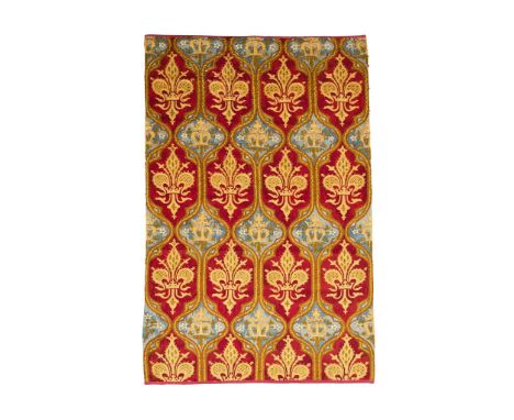  A. W. N. PUGIN (1812-1852) OR E. W. PUGIN (1834-1875) NEEDLEWORK WOOL PANEL, CIRCA 1850 wool, with later linen backing, with