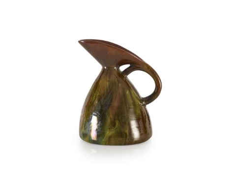  CHRISTOPHER DRESSER (1834-1904) FOR LINTHORPE ART POTTERY PITCHER, CIRCA 1880 glazed earthenware, impressed maker's mark LIN