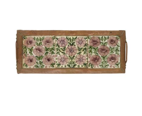  WILLIAM DE MORGAN (1839-1917) THREE 'BEDFORD PARK' TILES, CIRCA 1900 glazed earthenware, comprising; TWO ‘DAISY’ tiles and a