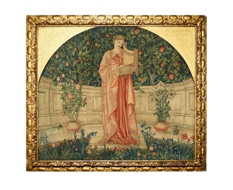  SIR EDWARD BURNE-JONES (1833-1898) AND JOHN HENRY DEARLE (1859-1932) FOR MORRIS & CO. 'ST CECILIA' TAPESTRY, 1888 lunette, w