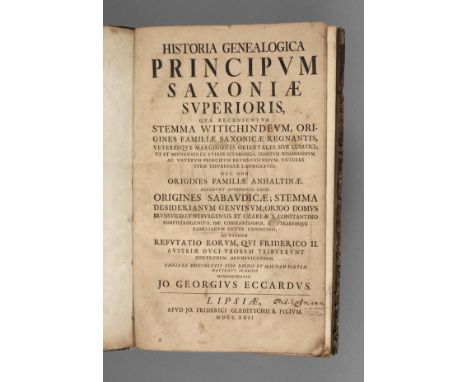 Historia Genealogica Principum Saxoniae Superioris, qua recensentur stemma witichindeum, origines familae saxonicae regnantis