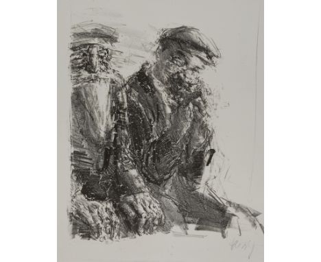 Bernhard Heisig, "Lenin und d. ungläubige Timofej" Lenin im Gespräch, Lithographie, um 1970-80, rechts unten signiert in Blei