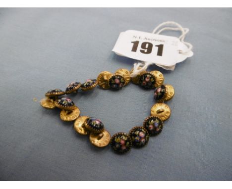 A set of French enamel buttons