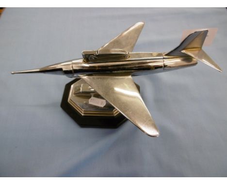 A chrome airplane lighter