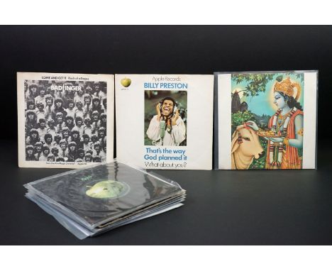 Vinyl - The Beatles related - 14 singles on The Beatles - Apple Records, to include: Radah Krishna Temple (APPLE 25) VG++ / E