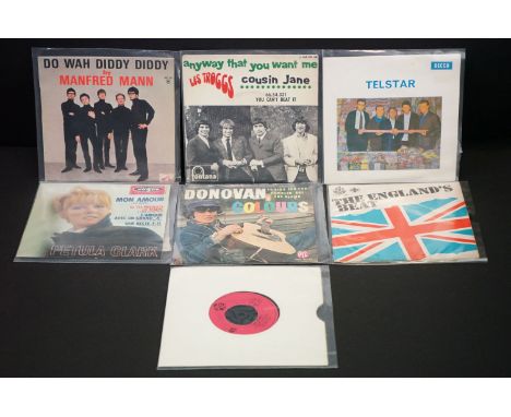 Vinyl - 7 Foreign EP’s by UK Bands and artists to include: The Tornados - Telstar EP (Australia, Decca, DFEA 7545) EX / EX, L