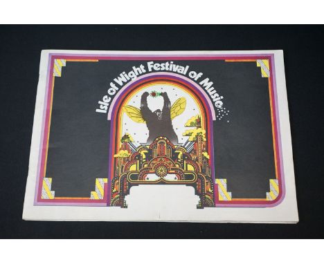 Memorabilia - Isle Of Wight Music Festival 1969 programme, no Bob Dylan Fender and one loose page. VG overall