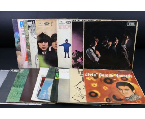 Vinyl - 19 LP's including The Rolling Stones x 2 (Self Titled and Aftermath), The Beatles x 4 (Help!, Rubber Soul, For Sale, 