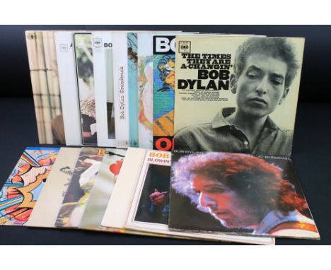 Vinyl - 16 Bob Dylan LP's to include The Times They Are A Changin, Oh Mercy, Self Portrait, Nashville Skyline, Pat Garrett, B