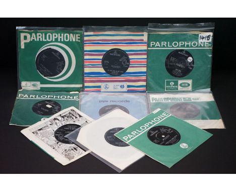 Vinyl - 9 rare UK original Psych / Mod singles on Parlophone Records, to include: Shirley And Johnny (R 5246) VG+, Times (R 5