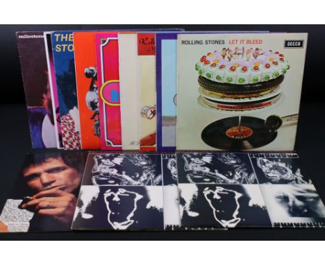 Vinyl - 12 LPs from The Rolling Stones and Keith Richards to include Let It Bleed, Get Yer Ya Yas Out, Made In The Shade, Beg