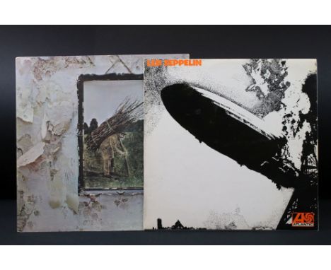 Vinyl - 2 Led Zeppelin LPs to include One (Atlantic 588171) orange lettering, plum labels, Superhype and Jewel Music credits 