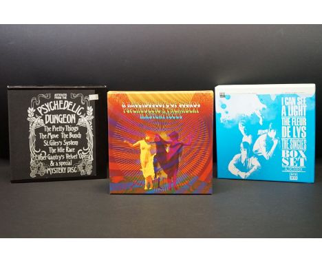 Vinyl - Psych / Mod / Freakbeat - 3 limited editions re-issues box sets of the rarest Mod / Psych / Freakbeat UK singles, inc