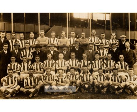 West Bromwich Albion official b&w team-photograph from the 1931 F.A. Cup winning season,featuring the squad and officials in 