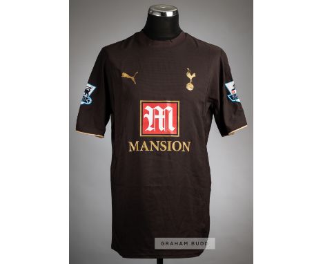 Robbie Keane brown Tottenham Hotspur no.10 third choice jersey, season 2006-07,Puma, short-sleeved with BARCLAYS PREMIERSHIP 