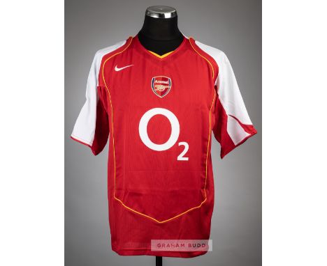 Ashley Cole red Arsenal UEFA Champions League No.3 home jersey v Bayern Munich, played at Highbury, 9th March 2005,Nike, shor
