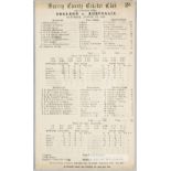 CRICKET - ENGLAND v AUSTRALIA 1926 5TH TEST THE OVAL ENGLAND WIN THE ASHES FULLY PRINTED ORIGINAL