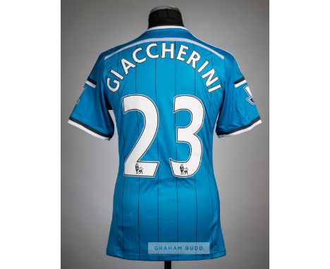Emanuele Giaccherini light blue Sunderland AFC No.23 jersey v Arsenal, played at Emirates Stadium, 20th May 2015,Adidas, shor