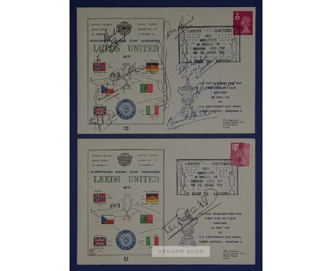 Leeds United signed First Day Covers, both are from the official football league series of special events season 1971-72 thes