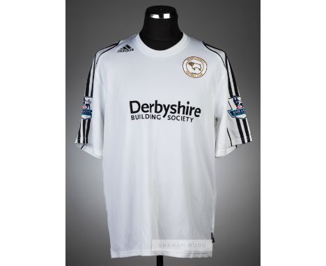 Six football jerseys,comprising:Darren Moore Derby County no.23 home jersey, season 2007-08,short-sleeved with BARCLAYS PREMI