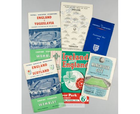 The Football Association official itinerary for England's Continental Tour of 1956 issued to Duncan Edwards of Manchester Uni