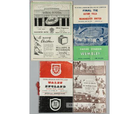 Collection of football programmes originally owned by Duncan Edwards of Manchester United and England,comprising England B v 