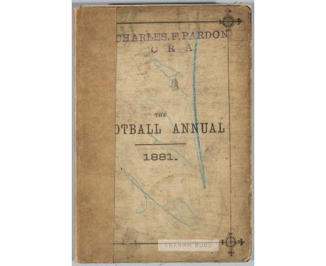 The Football Annual 1881, edited by Charles W. Alcock, published by The Cricket Press, London,fourteenth year of publication,