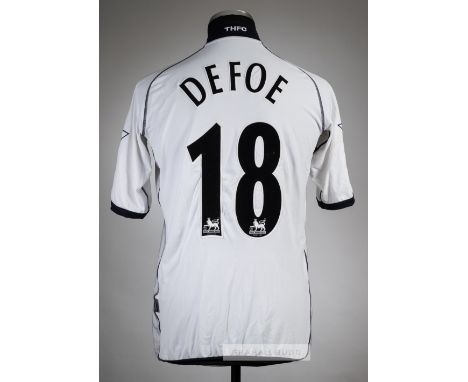 Jermain Defoe white Tottenham Hotspur no.18 home jersey v Arsenal played at white Hart Lane, 25th April 2004, Kappa, short-sl