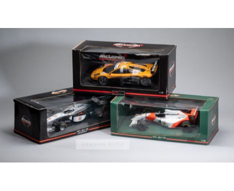 Collection of twenty McLaren Minichamps and UT 1:18 scale model cars MP4/14 530991801 - MP4-18 Test car 530031899 - 39622 378