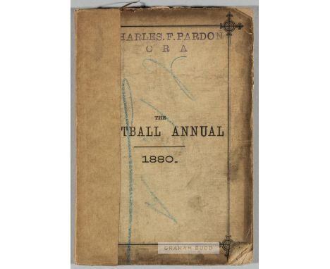 The Football Annual 1880, edited by Charles W. Alcock, published by The Cricket Press, Ludgate Hill, London,thirteenth year o