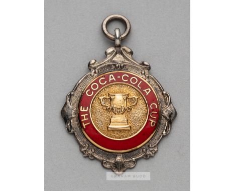 1997 Coca-Cola Football League Cup runners-up medal awarded to Middlesbrough's Clayton Blackmore, silver & enamel, obverse wi