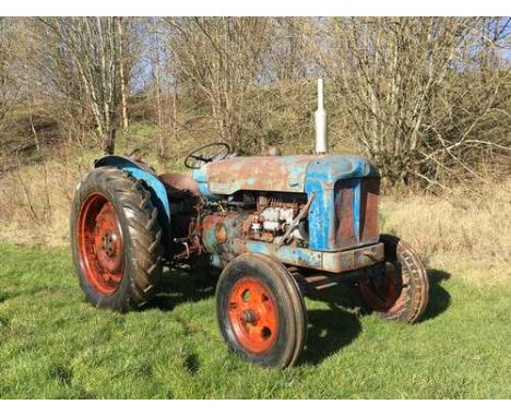1954 Fordson Major Diesel Tractor - Serial Number 1283924. This running and driving example is unregistered and showing a tot
