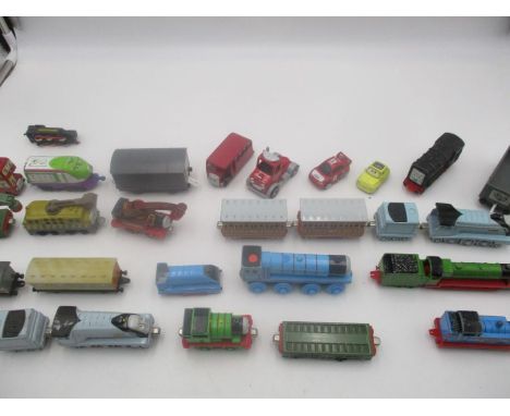 A collection of Thomas the Tank Engine and friends play worn die cast trains etc
