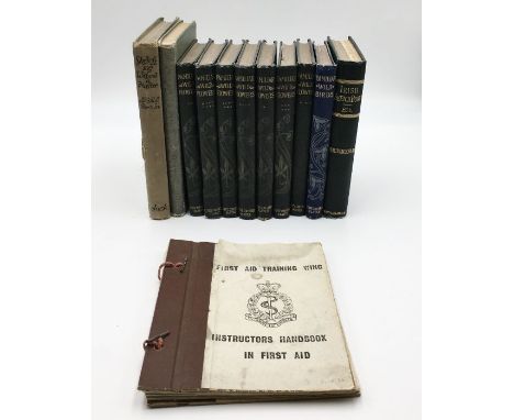 A collection of interesting vintage books including 7 volumes of "Familiar Wild Flowers" F. Edward Hulme with coloured plates