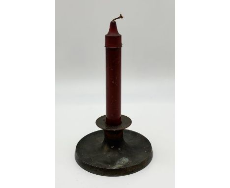 A vintage Dunhill lighter in the form of a candle stick provisional patent number 13116, registered 767273. 20cm high.