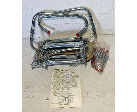 A modern fire escape ladder