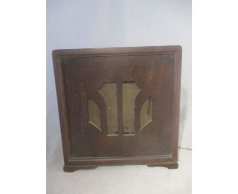 A vintage wooden speaker, circa 1930