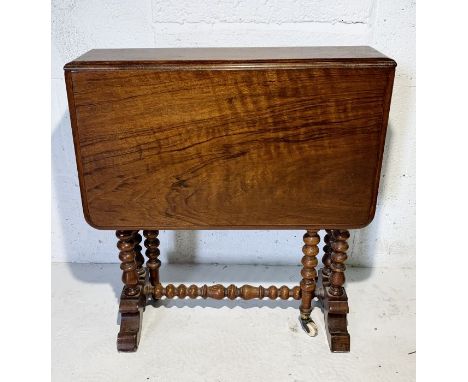 A Sutherland table on bobbin turned legs